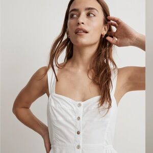 Madewell Button-Front Tiered Midi Dress